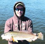 Lee Koch with a 25" red drum that strucka live mud minnow on a float rig near Ocean Isle Beach while he was fishing with Capt. Jacob Firck of J&J Inshore Charters.