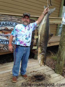 David Holden with a 71 lb. cobia he hooked at Cape Lookout. Weighed in at Chasin' Tails Outdoors.