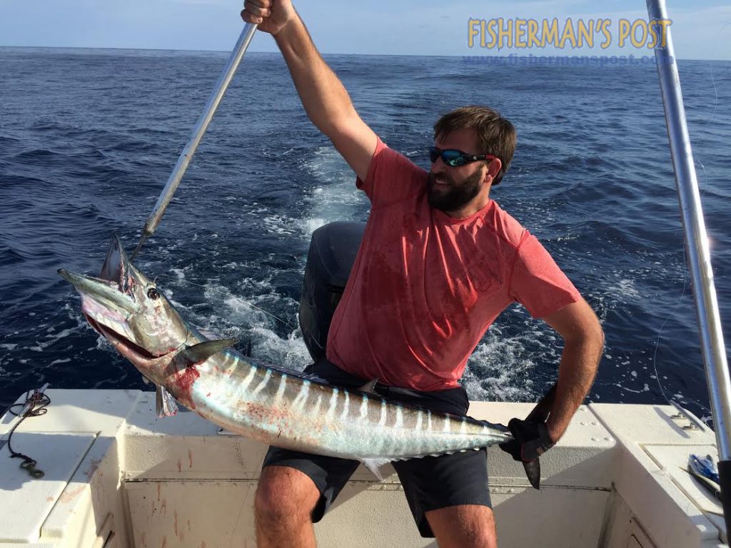 Andrew Nelson with one of a limit of wahoo landed while he was fishing near the Swansboro Hole with Jon Pollock and Tim Nelson on the "Reel Tight."